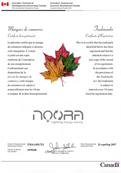 Noora-canada-Certificate