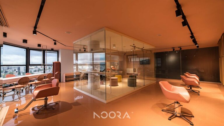 پروژه نورپردازی سالن زیبایی ماه آفرین