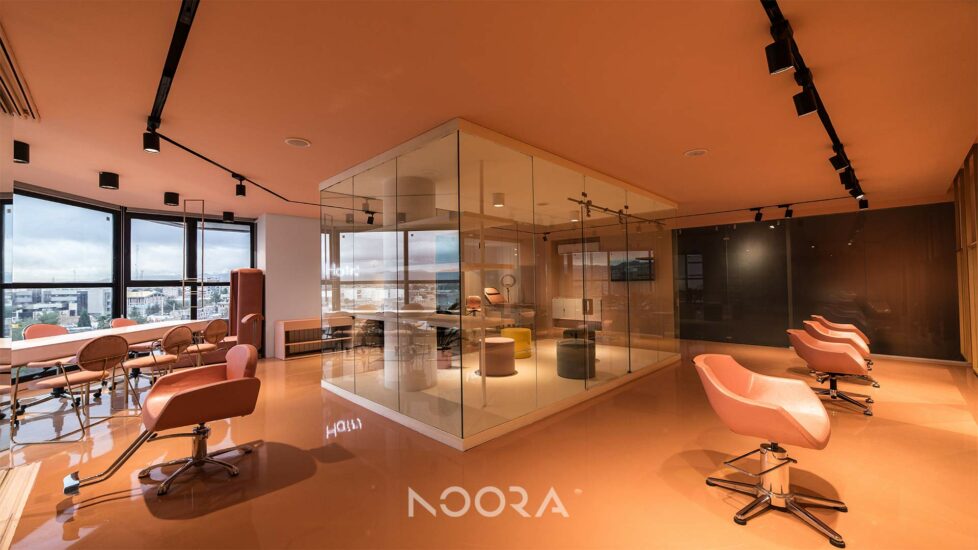 پروژه نورپردازی سالن زیبایی ماه آفرین