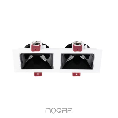 فریم مربع دو خونه توکار - Recessed Downlight Frame