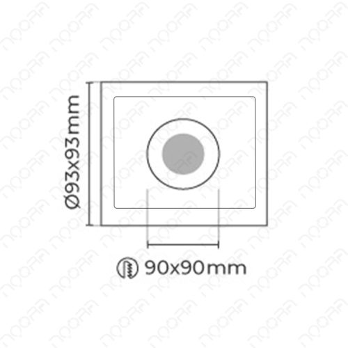 فریم مربع توکار- Recessed Downlight Frame