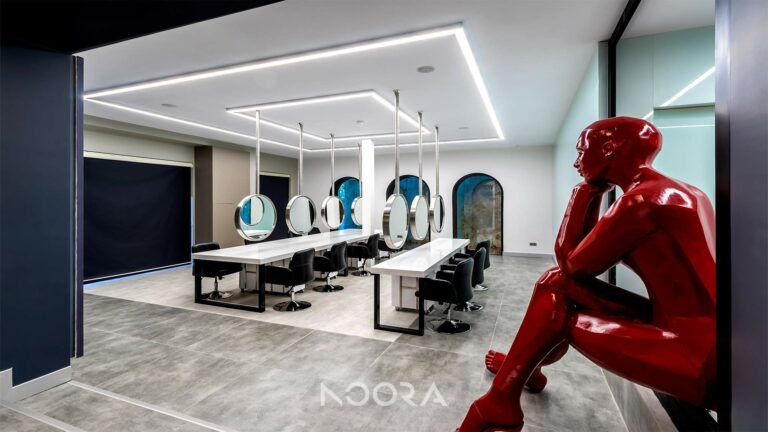 پروژه سالن زیبایی آلند - تامین روشنایی