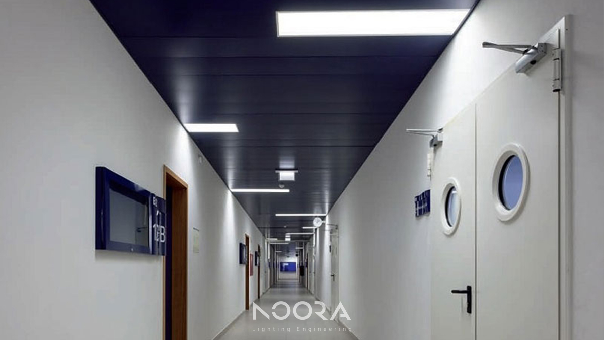 نورپردازی پنل سقفی در بیمارستان