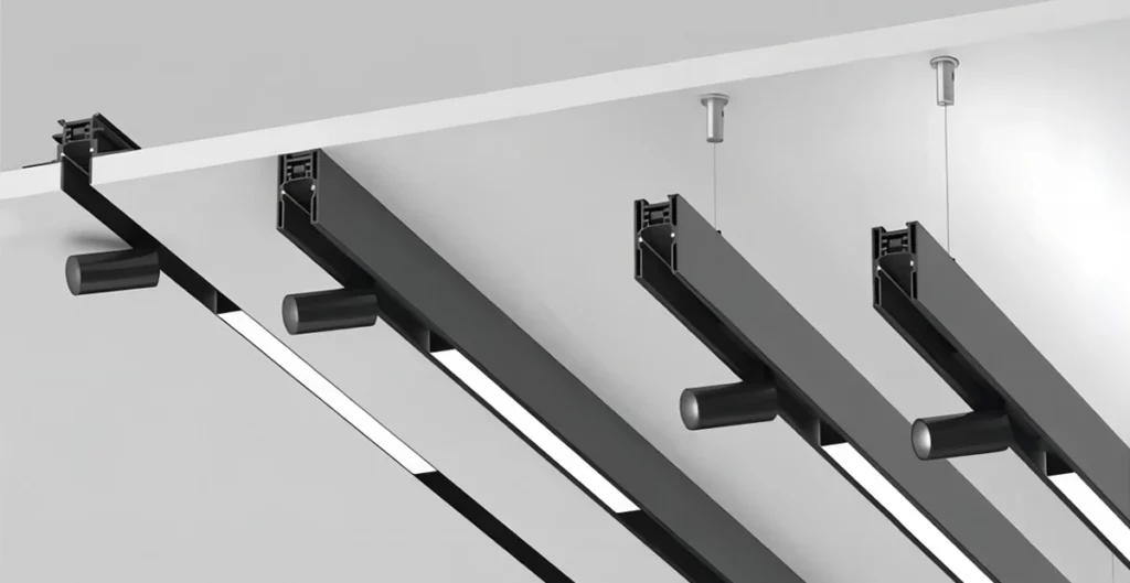 انواع نصب ریل‌های مگنتی