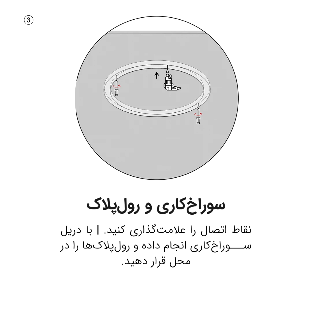 راهنمای نصب چراغ خطی توکار لوپ