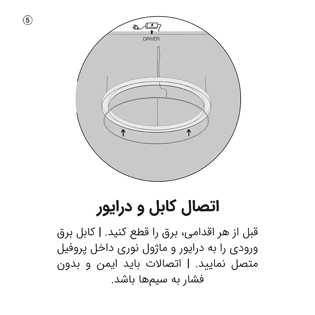 راهنمای نصب چراغ خطی توکار لوپ