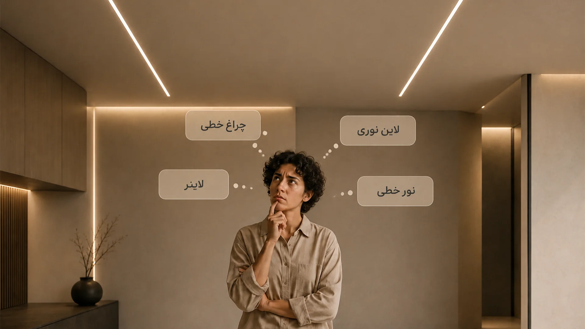 چراغ خطی یا لاین نوری؟ بررسی تفاوت چراغ خطی، لاینر و نور خطی در طراحی روشنایی