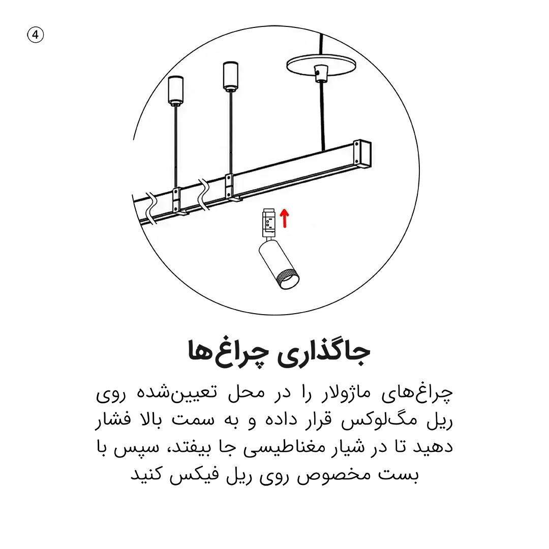 راهنمای نصب سیستم روشنایی مگ لوکس